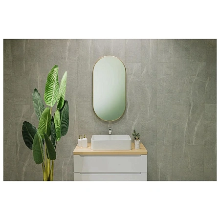 Зеркало Silver Mirrors Aurora 500х1000 ФР-00002532 алюминиевый профиль золото Зеркало Silver Mirrors Aurora 500х1000 ФР-00002532 алюминиевый профиль золото