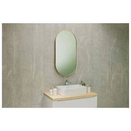Зеркало Silver Mirrors Aurora 500х1000 ФР-00002532 алюминиевый профиль золото Зеркало Silver Mirrors Aurora 500х1000 ФР-00002532 алюминиевый профиль золото