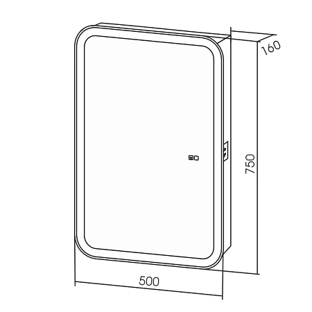 Зеркальный шкаф Silver Mirrors Фиджи Flip 50 LED-00002680 подогрев сенсорный выключатель Зеркальный шкаф Silver Mirrors Фиджи Flip 50 LED-00002680 подогрев сенсорный выключатель