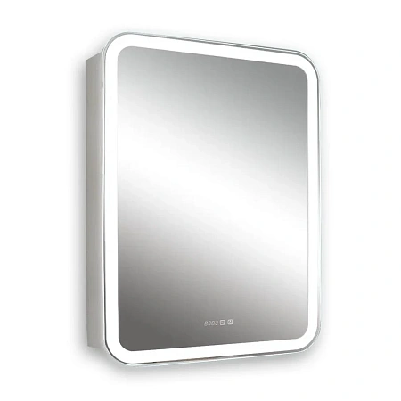 Зеркальный шкаф Silver Mirrors Фиджи 50 LED-00002361 правый часы сенсорный выключатель