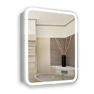 Зеркальный шкаф Silver Mirrors Фиджи 600х800 LED-00002364 сенсорный выключатель