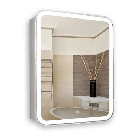 Зеркальный шкаф Silver Mirrors Фиджи 600х800 LED-00002364 сенсорный выключатель