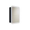 Зеркальный шкаф Silver Mirrors Фиджи BLACK 60 LED-00002724 правый часы сенсорный выключатель