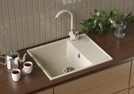 Кухонная мойка Ulgran Quartz Prima 605-02 лен Кухонная мойка Ulgran Quartz Prima 605-02 лен