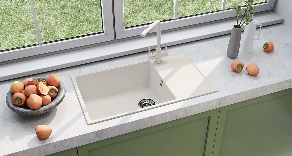 Кухонная мойка Ulgran Quartz Prima 860-01 жасмин — Изображение 3
