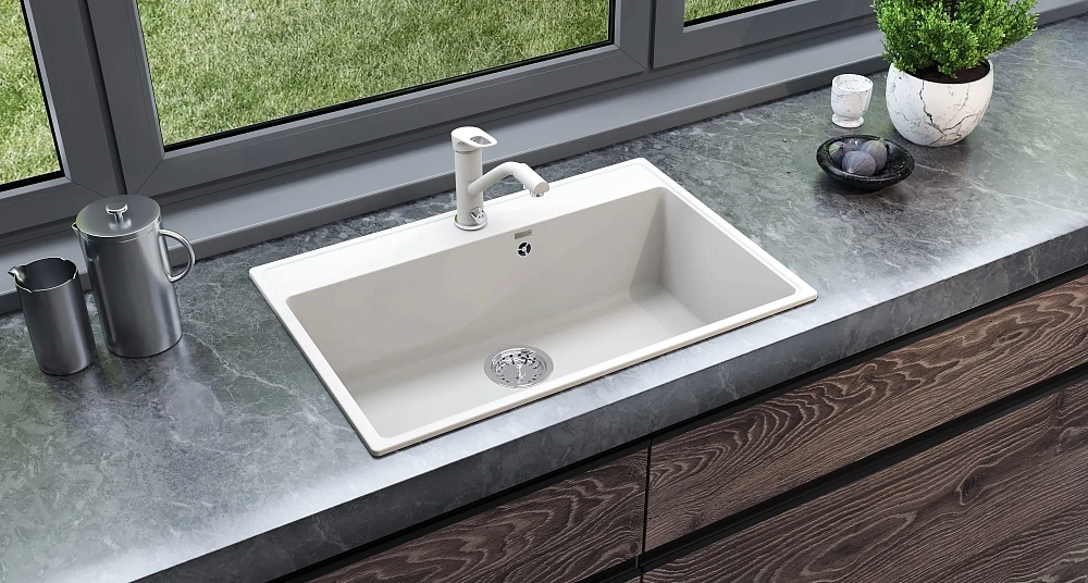Кухонная мойка Ulgran Quartz Forte 760-01 жасмин — Изображение 3
