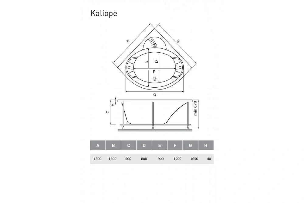Акриловая ванна Vayer Kaliope Гл000006523 150x150 — Изображение 2