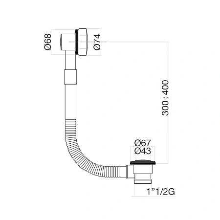Слив-перелив Webert AC0036010 автоматический, золото Слив-перелив Webert AC0036010 автоматический, золото