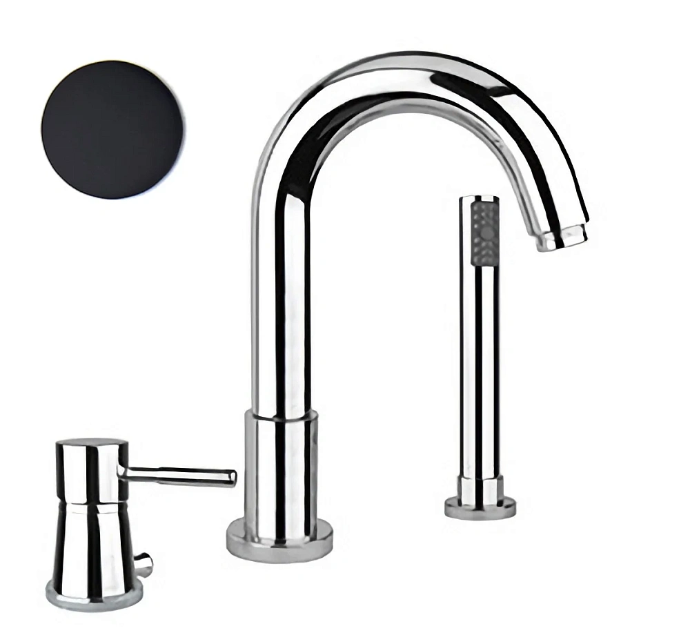 Смеситель на борт ванны Webert Rimini RI850701560 черный — Изображение 1