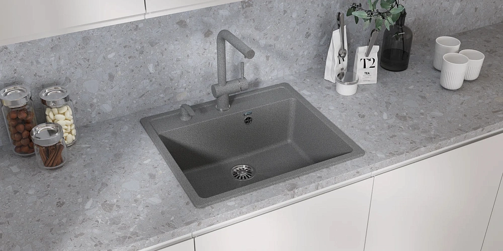 Кухонная мойка Ulgran U-104-309 темно-серый — Изображение 2