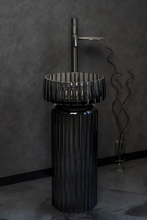 Пьедестал Boheme GLOW 810-BASE-RIB-G-GR полиэфирный рифленый GREY Пьедестал Boheme GLOW 810-BASE-RIB-G-GR полиэфирный рифленый GREY