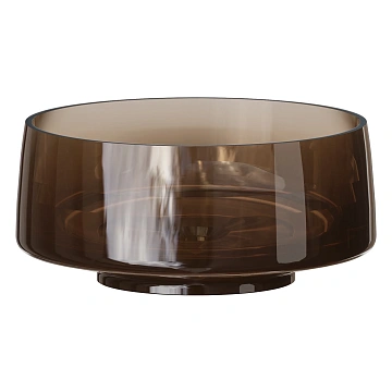 Раковина Boheme GLOW 810-G-C накладная, круглая, полиэфирная COFFEE