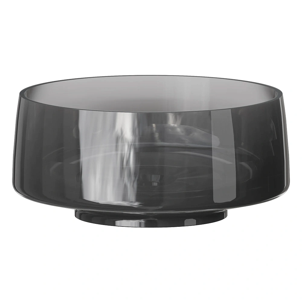 Раковина Boheme GLOW 810-G-GR накладная, круглая, полиэфирная TRANSPARENT GREY — Изображение 1