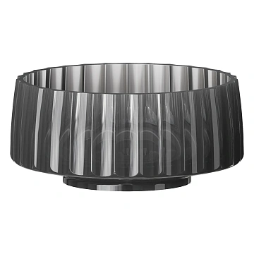 Раковина Boheme GLOW 810-RIB-G-GR накладная, круглая рифленая, полиэфирная TRANSPARENT GREY