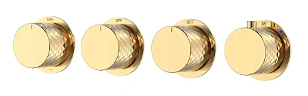 Смеситель для душа Boheme STICK DIAMOND 124-T-5-G.1 встроенный с термостатом GOLD 5-проходной Смеситель для душа Boheme STICK DIAMOND 124-T-5-G.1 встроенный с термостатом GOLD 5-проходной