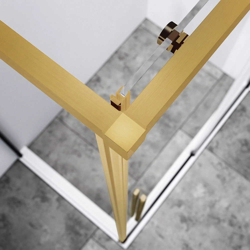 Душевой уголок Vincea Slim-N VSR-4SN8010CLG 1000x800 брашированное золото, стекло прозрачное — Изображение 3