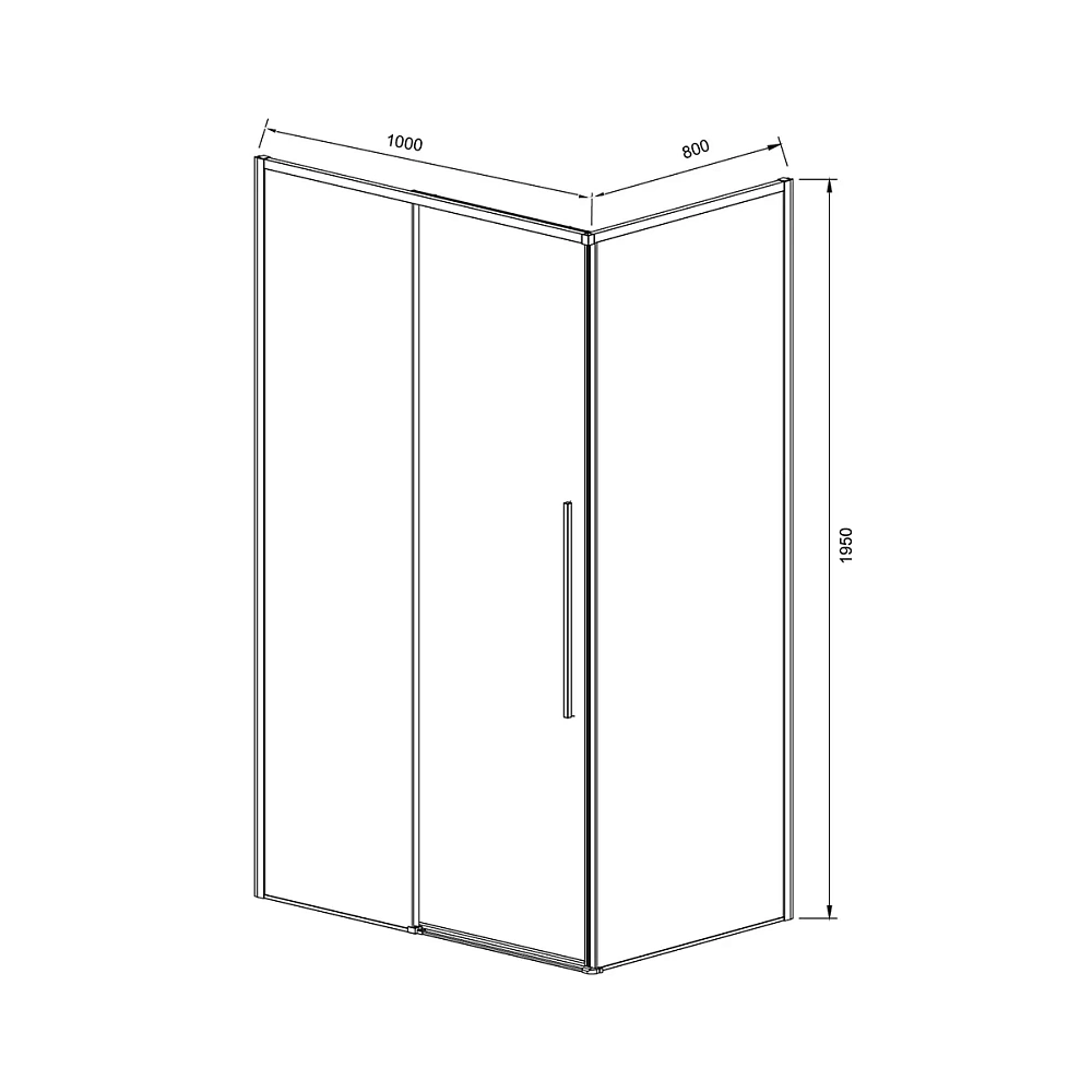 Душевой уголок Vincea Slim-N VSR-4SN8010CLG 1000x800 брашированное золото, стекло прозрачное — Изображение 5