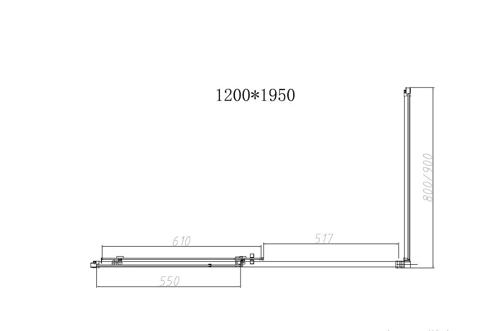 Душевой уголок Vincea Slim-N VSR-4SN8012CGGM 1200x800 вороненая сталь, стекло тонированное — Изображение 6