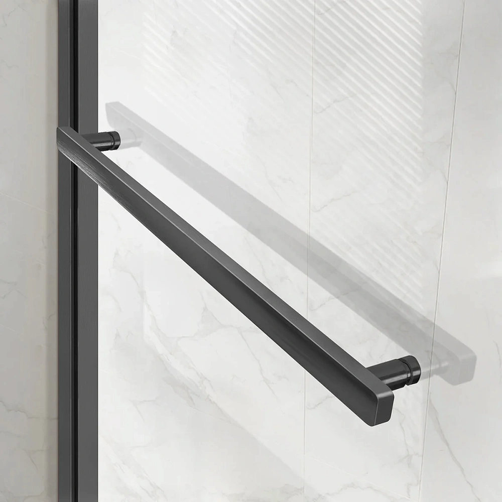 Душевой уголок Vincea Слим Софт (Slim Soft) VSR-1SS8010CLGM 1000x800 вороненая сталь, стекло прозрачное — Изображение 2