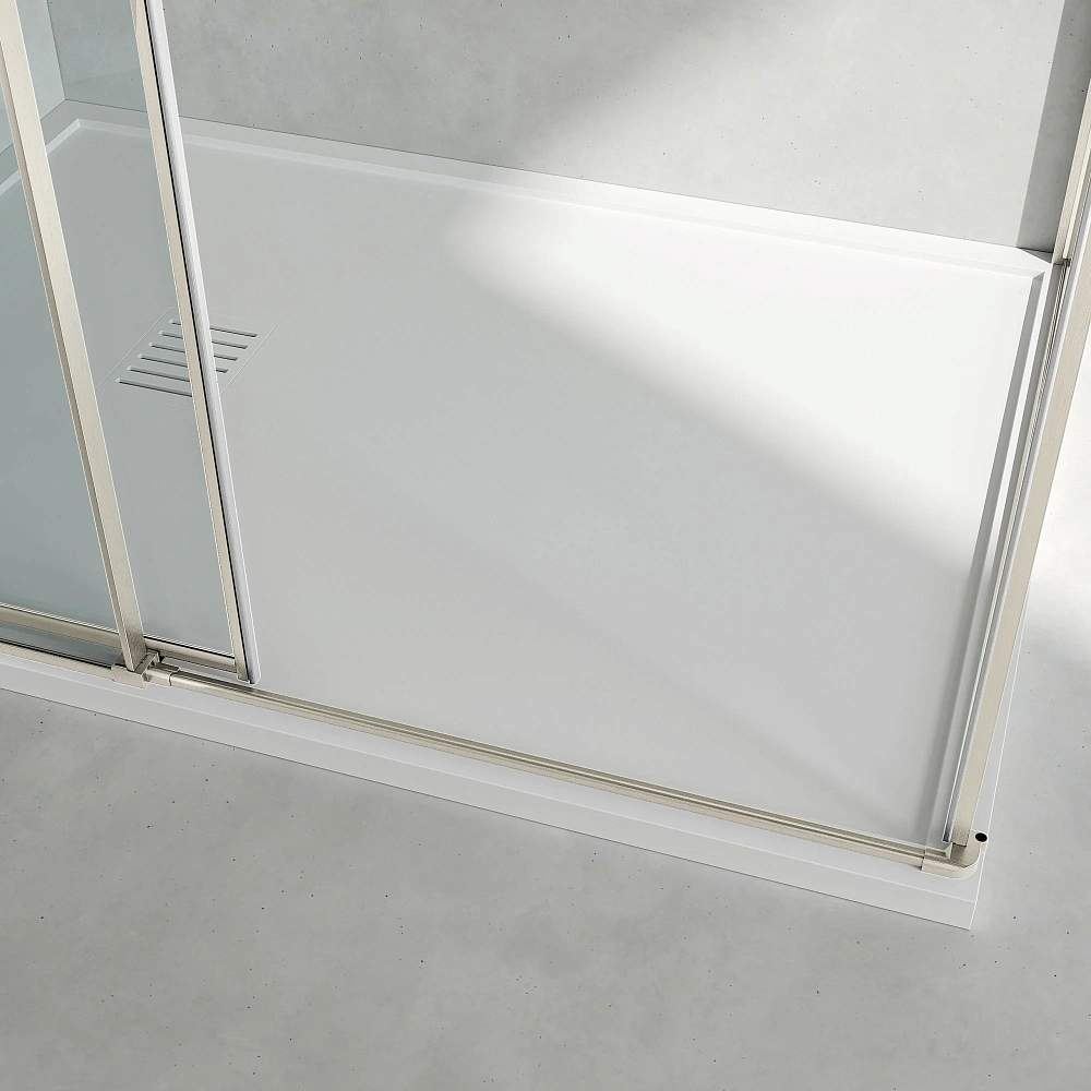 Душевой уголок Vincea Slim-N VSR-4SN9012CLBN 1200x900 брашированный никель, стекло прозрачное — Изображение 5