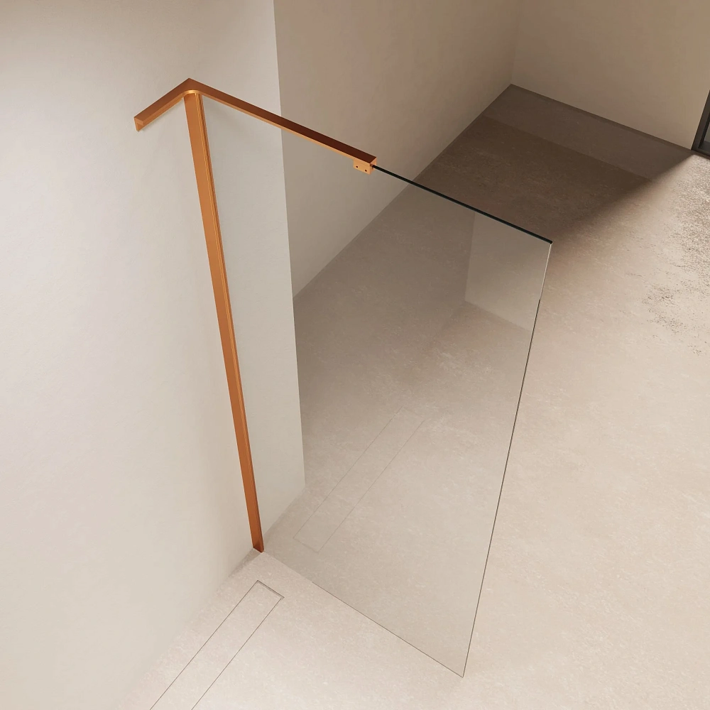 Душевая перегородка Vincea Walk-In VLSW-1H700CLBC 700x2000 брашированная медь, стекло прозрачное — Изображение 3