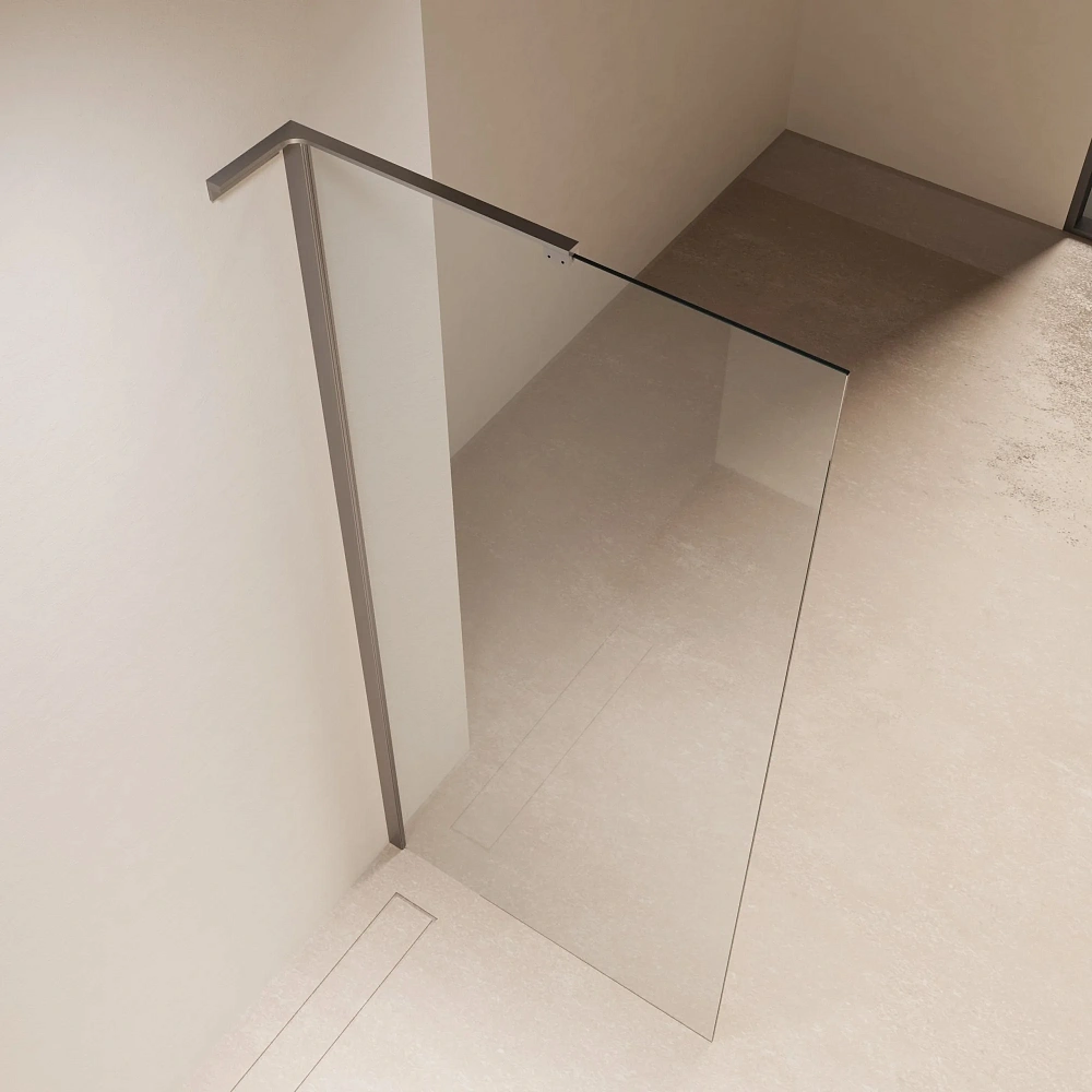 Душевая перегородка Vincea Walk-In VLSW-1H700CLGM 700x2000 вороненая сталь, стекло прозрачное — Изображение 2
