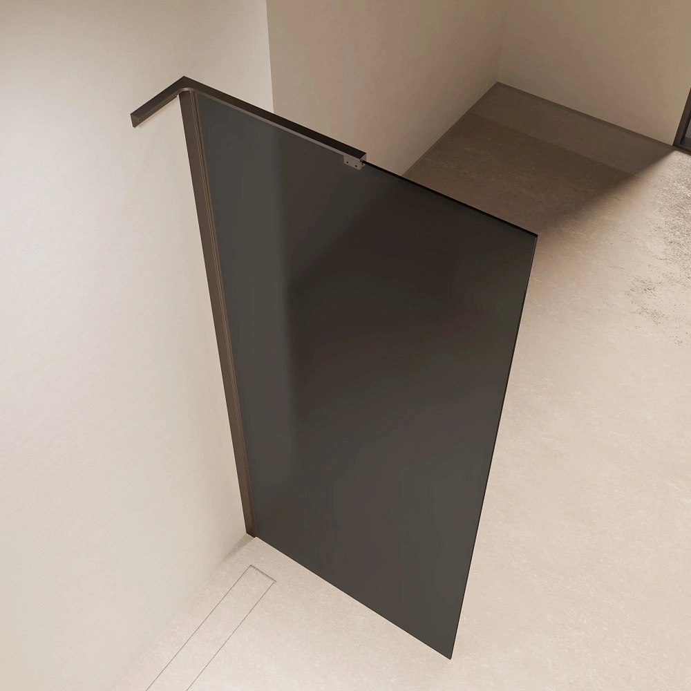 Душевая перегородка Vincea Walk-In VLSW-1H900GFB 900x2000 черный, стекло матовое тонированное — Изображение 2