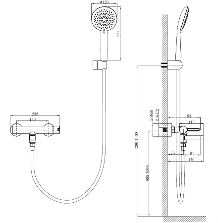Смеситель для ванны Vincea Rondo VTFW-1R2CH, хром Смеситель для ванны Vincea Rondo VTFW-1R2CH, хром