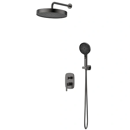 Душевая система Vincea Legacy VSFW-5LE0GM встраиваемый, 2 режима, вороненая сталь