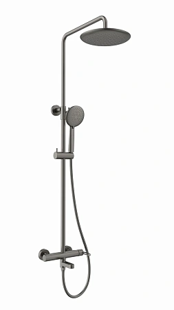 Душевая система Vincea Rondo VSFS-1RS1GM с изливом, вороненая сталь Душевая система Vincea Rondo VSFS-1RS1GM с изливом, вороненая сталь