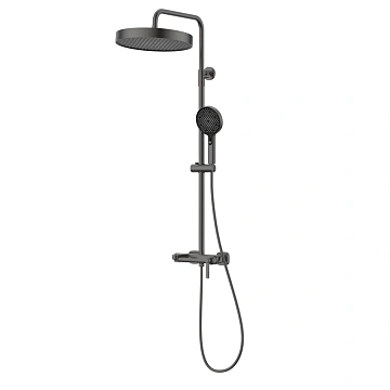 Душевая система Vincea Legacy VSFS-5LE1GM с изливом, вороненая сталь