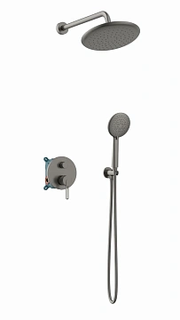 Душевая система Vincea Rondo VSFW-1R1GM встраиваемый, 2 режима, вороненая сталь
