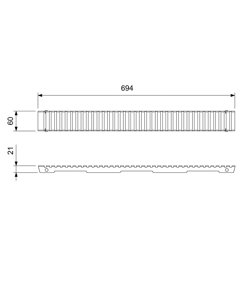 Решетка Wonzon & Woghand (WW-651700L-BN) 70 см брашированный никель — Изображение 4