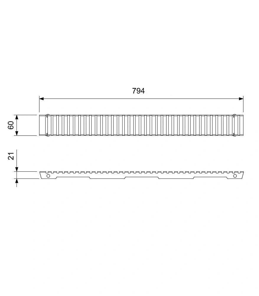 Решетка Wonzon & Woghand (WW-651800L-BN) 80 см брашированный никель — Изображение 4