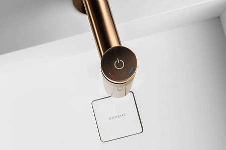 Смеситель для раковины Boheme Solo Tech 156-CB Copper Brushed автоматический Смеситель для раковины Boheme Solo Tech 156-CB Copper Brushed автоматический