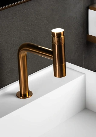 Смеситель для раковины Boheme Solo Tech 156-CB Copper Brushed автоматический Смеситель для раковины Boheme Solo Tech 156-CB Copper Brushed автоматический