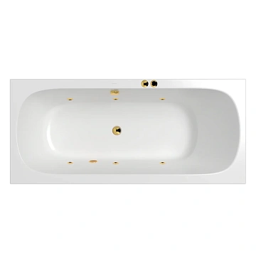 Акриловая ванна WHITECROSS Print Slim 170x75 SOFT 0113.170075.100.SOFT.GL золото