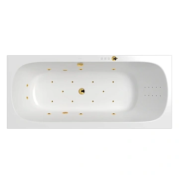 Акриловая ванна WHITECROSS Print Slim 170x75 ULTRA NANO 0113.170075.100.ULTRANANO.GL золото