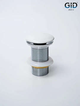 Донный клапан Gid без перелива Whm100 74403K белый матовый 7x7x10