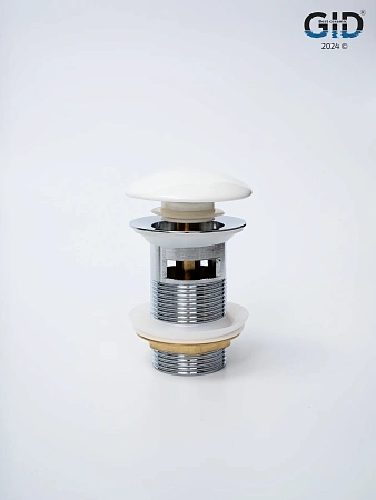 Донный клапан Gid с переливом Wh100-1 71102K белый 7x7x10 Донный клапан Gid с переливом Wh100-1 71102K белый 7x7x10