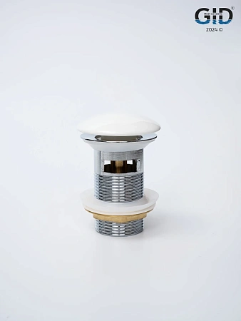 Донный клапан Gid с переливом Wh100-1 71102K белый 7x7x10