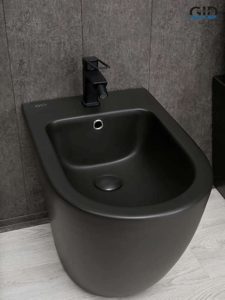 Биде напольное Gid BDN-36BM 21107 черный матовый 56x36.5x42 — Изображение 4