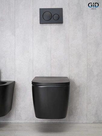 Унитаз подвесной Gid Tr2140Bm 62255Y черный матовый 51x35x37.5 с крышкой микролифт Унитаз подвесной Gid Tr2140Bm 62255Y черный матовый 51x35x37.5 с крышкой микролифт