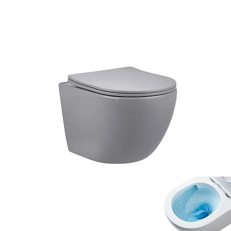 Унитаз подвесной Tornado Gid Tr2122TF-Lgm 62259Y серый матовый 49x36x36 с крышкой микролифт Унитаз подвесной Tornado Gid Tr2122TF-Lgm 62259Y серый матовый 49x36x36 с крышкой микролифт