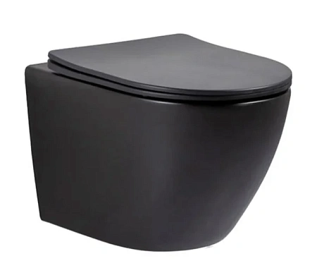 Унитаз подвесной Tornado Gid Tr2122TF-Bm 62261Y черный матовый 49x36x36 с крышкой микролифт Унитаз подвесной Tornado Gid Tr2122TF-Bm 62261Y черный матовый 49x36x36 с крышкой микролифт