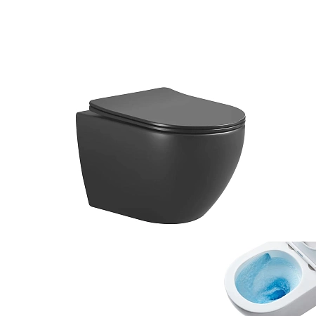Унитаз подвесной Tornado Gid Tr2122TF-Bm 62261Y черный матовый 49x36x36 с крышкой микролифт Унитаз подвесной Tornado Gid Tr2122TF-Bm 62261Y черный матовый 49x36x36 с крышкой микролифт