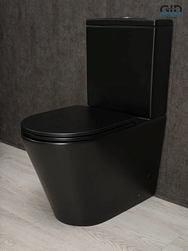 Унитаз напольный Gid Tn2189Bm 62248Y черный матовый 64.5x38.5x82.5 с крышкой микролифт