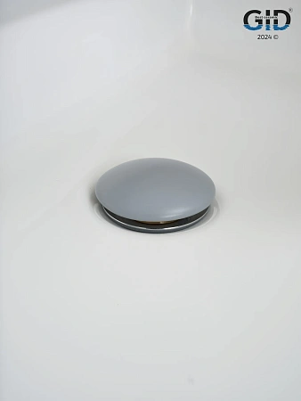 Донный клапан Gid без перелива Gmh100 74401K серый матовый 7x7x10 Донный клапан Gid без перелива Gmh100 74401K серый матовый 7x7x10