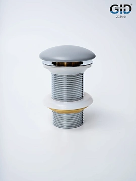 Донный клапан Gid без перелива Gmh100 74401K серый матовый 7x7x10