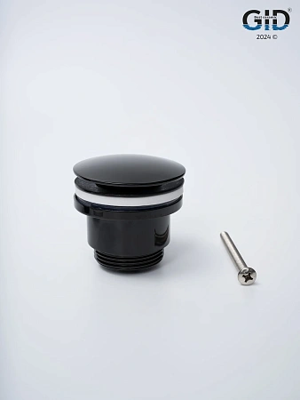 Донный клапан Gid универсальный G-58BL 76604K черный глянцевый 7.5x7x3.5 Донный клапан Gid универсальный G-58BL 76604K черный глянцевый 7.5x7x3.5